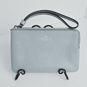 Coach Twilight Blue Leather Wristlet
